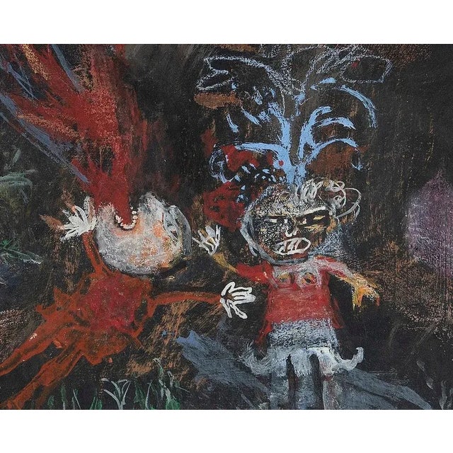 Fire eater is an original artwork, realized by sergio barletta in the 1970s. Watercolor and tempera. Includes frame: 38 x...