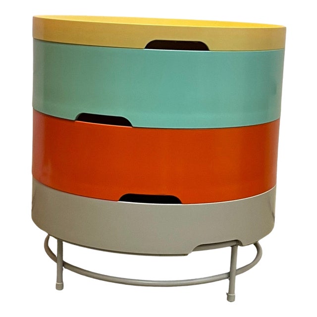 Space Age Side Table with Storage Containers by Richards Brill and A. Williams for Ikea For Sale