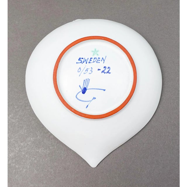 Mid 20th Century Stig Lindberg Gustavsberg Sweden Leaf Art Pottery Bowl Dish For Sale - Image 10 of 12