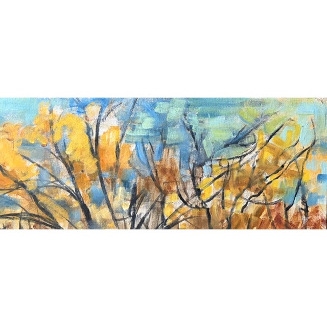Abstract Original Oil Painting - New Hampshire Barns in an Autumn Setting, Signed-Elizabeth Orton Jones For Sale - Image 3 of 6