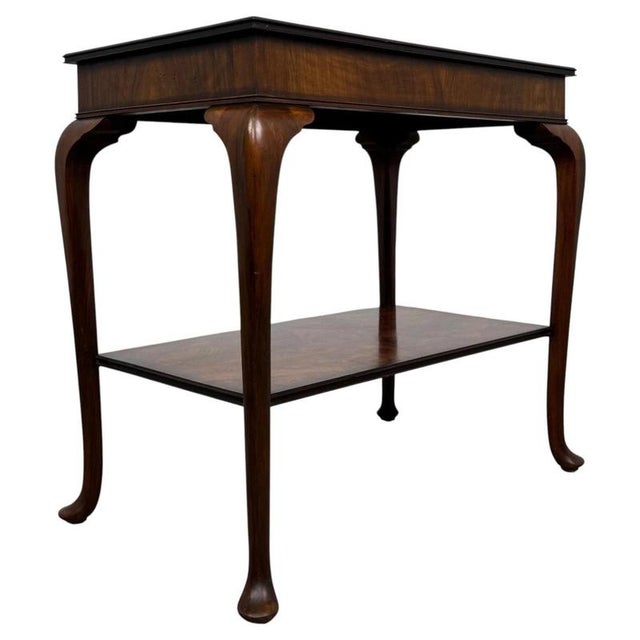 Antique Early 20th Century English Edwardian Burr Walnut Side Table For Sale - Image 3 of 10