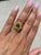 3.16 Carat Peridot Sapphire Yellow Gold Engagement Ring Size 7 For Sale In Los Angeles - Image 6 of 9