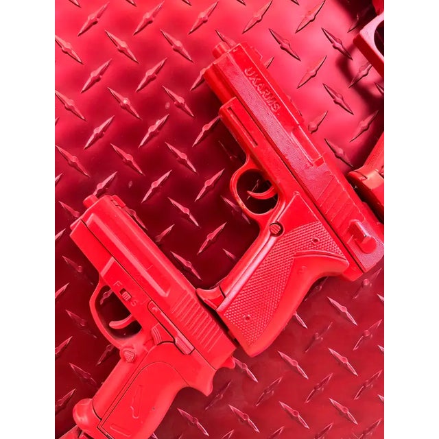 Charles Gitnick Heart of Guns Red Conceptual Mix Media 2024 For Sale - Image 11 of 17