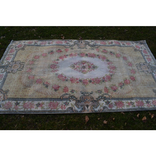 Hand Knotted Wool Turkish Sparta Rug 3'9" X 6'11" For Sale In Philadelphia - Image 6 of 12