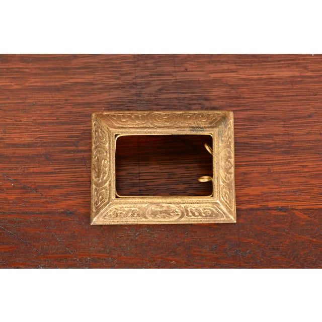 Tiffany Studios New York Zodiac Bronze Doré Desk Calendar Holder or Picture Frame For Sale - Image 11 of 12