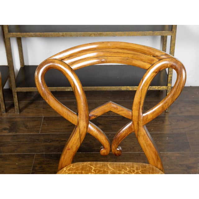 Pair of Austrian Biedermeier 19th Century Side Chairs with Carved Open Backs For Sale - Image 12 of 12