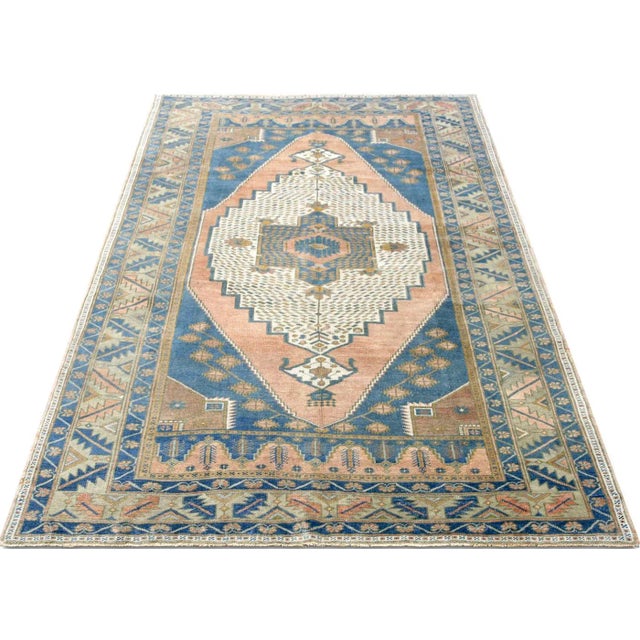 1960s 1960s Turkish Oushak Rug For Sale - Image 5 of 7