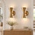Handcrafted Brass Double-Cone Wall Sconces Sculptural Bedroom & Living Room Lighting - Set of 2 For Sale - Image 4 of 7