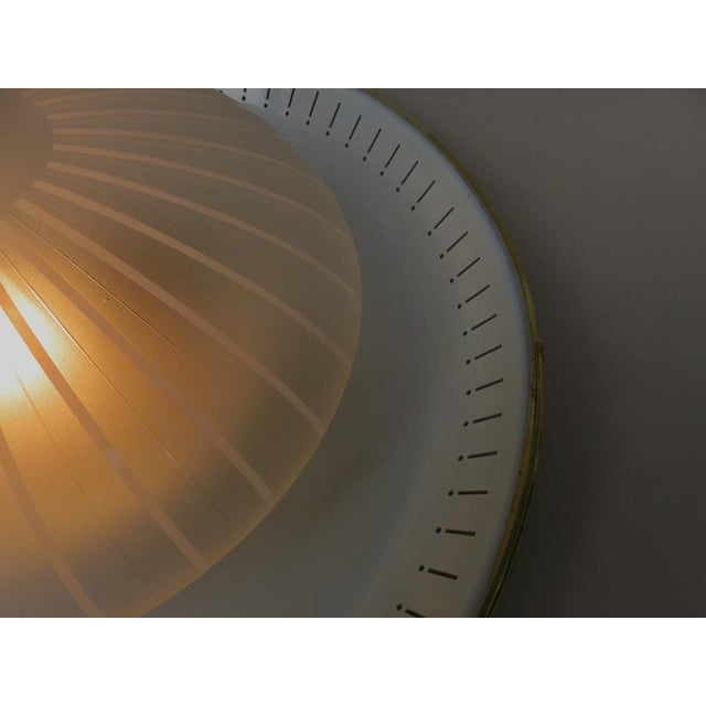 Metal Ceiling or Wall Light in Satin Glass, Metal & Brass from Hillebrand, 1950s For Sale - Image 7 of 18