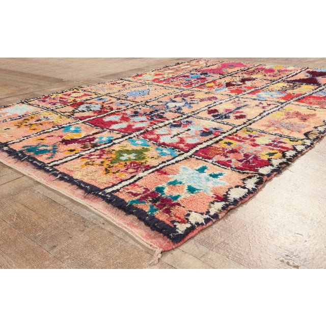 Pink Vintage Boujad Moroccan Rug, 05'09 X 07'09 For Sale - Image 8 of 10