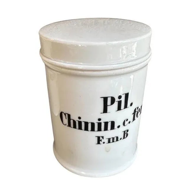 Ceramic Set of 5 Antique German Apothecary Jars For Sale - Image 7 of 8