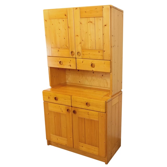Vintage Pine Les Arcs Storage Unit by Charlotte Perriand, 1960s For Sale