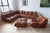 Cognac Brown Leather Togo Living Room by Michel Ducaroy for Ligne Roset, Set of 5 For Sale - Image 13 of 13