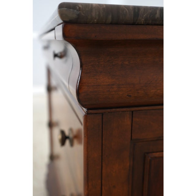 Ethan Allen Empire Style Marble Top 4 Drawer Chest For Sale - Image 15 of 17