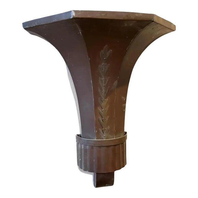 1930s Art Deco Copper Italian Theater Wall Sconces For Sale