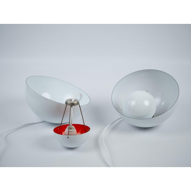 White Vintage Flowerpot Pendant Lamps by Verner Panton for Louis Poulsen, Set of 2 For Sale - Image 8 of 13