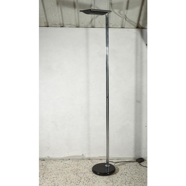 Black Floor Lamp with Marble Base from Guzzini For Sale - Image 8 of 18