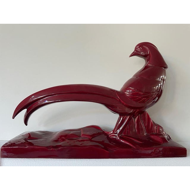 Vintage Art Deco Ceramic Pheasant from Saint Clement, 1930s For Sale - Image 10 of 15