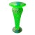 Vintage Emerald Uranium Art Glass Vase For Sale