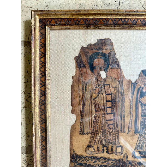 Rare Framed Museum Quality Antique Ethiopian Talismanic Healing Parchment Scroll For Sale - Image 11 of 14