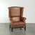 Sheepskin Wing Armchair in Warm Cognac Color For Sale - Image 13 of 13