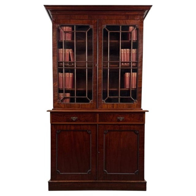 19th Century Regency English Mahogany Bookcase For Sale - Image 14 of 14