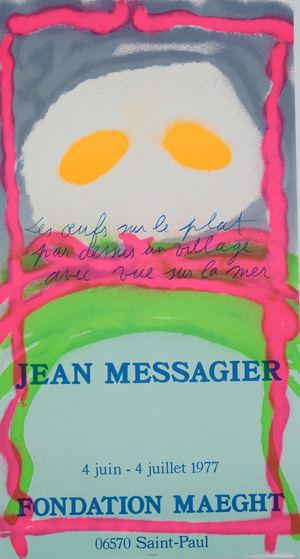 Jean Messagier, Les oeufs sur le plat, Lithograph