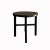 Boho Chic Asian Black Lacquer Round Top Cross 4 Legs Center Side Table Stand For Sale - Image 3 of 5
