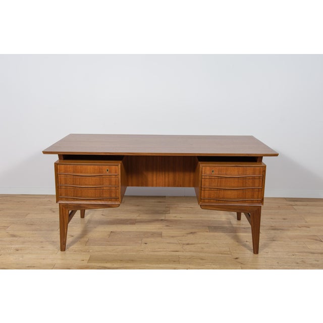 Mid-Century Modern Mid-Century Freestanding Teak Desk, 1960s For Sale - Image 3 of 18