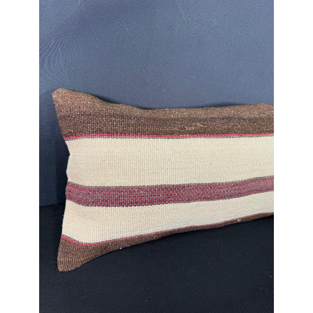 Turkish Hemp Pillow Cushion Natural Beige Brown Cushion Cover 12x46 #30396TW Enhance your home decor with our Kilim Pillow...