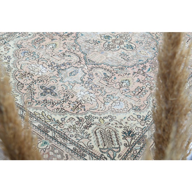 1970s Vintage Persian Handmade Wool Cotton Brown Area Rug For Sale - Image 4 of 11