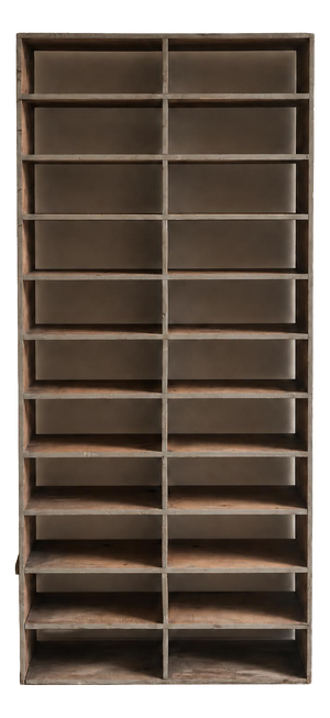 Large Antique Workshop Cabinet with Patinated Wooden Compartments, 1960s