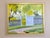 GARDEN GATE IN SPRING Size: 22.8 x 26.8 inches (including frame) Oil on canvas A vibrant and uplifting mid-century...
