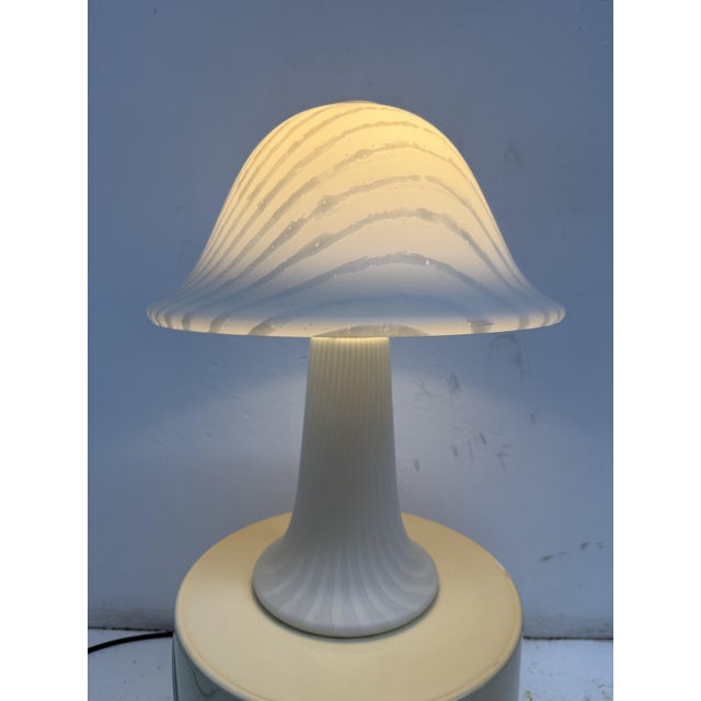 Stunning "Zebra" mushroon lamp made by the German company Peill und Putzler, circa 1970's, not marked but identifiable as...