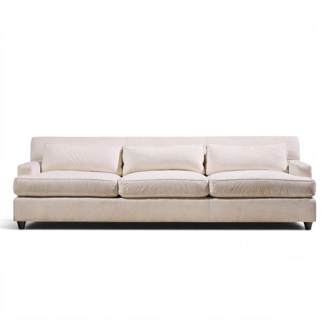 Baker Furniture Yves Sofa This sofa measures: 96.5 wide x 33 deep x 29 inches high, with a seat height of 18 and arm...