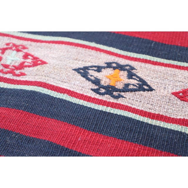 1980s Handmade Turkish Oushak Kilim For Sale In Sacramento - Image 6 of 10