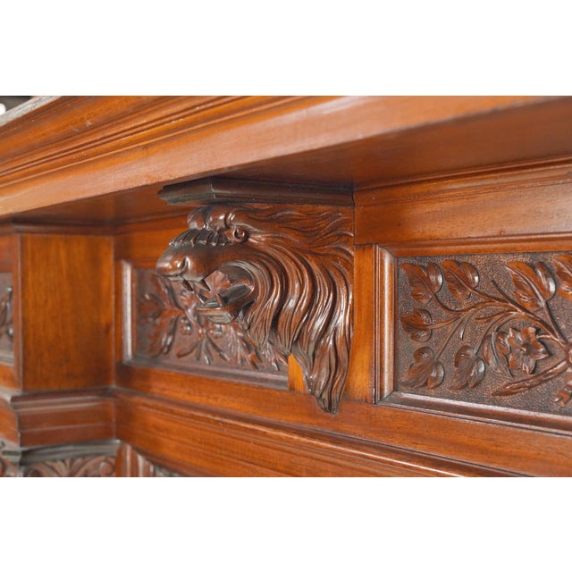 Late 19th Century Victorian Mahogany Fireplace Mantel For Sale - Image 6 of 16