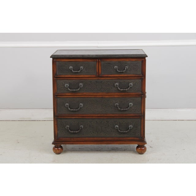 Age: Approx: 20 Years Old Details: Bun Feet Quality Construction Solid Brass Hardware Stunning Embossed Brass Surfaces...