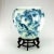 A beautifully hand painted Asian inspired Blue White Planter with Monkeys & Tree.