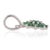Metal Botanical Floral 925 Silver Emerald Cluster Charm Pendant for Her by Carat&Her For Sale - Image 7 of 13