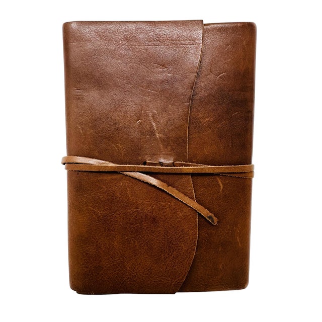 Traditional Authentic Vintage 2003 Cavallini & Co. Roma Lussa Italian Leather Journal For Sale - Image 3 of 13