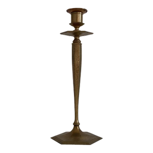 Tiffany Studios New York Gilt Bronze Doré Candlestick Holder - Model No. 1235 - Art Nouveau Lighting