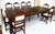 Wood Antique Oak Extendable Dining Table and Chairs, 1900-1930, Set of 9 For Sale - Image 7 of 18