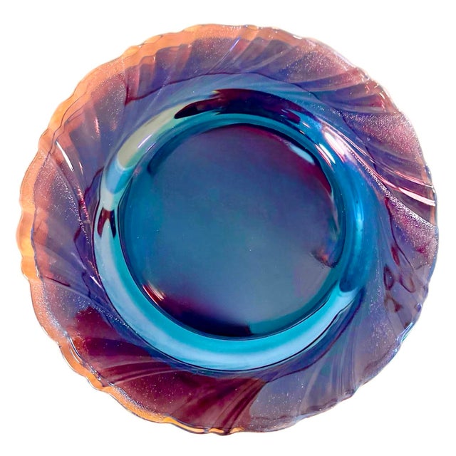 Elegant purple dinner and appetizer plates with a fluted, wavy design on the edge. for 8. Color fluctuates with lighting...