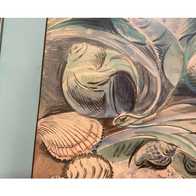 1950s 1950s Paul Morgan Gustin Seattle Pacific Northwest Signed Painting – Marine Still Life With Starfish For Sale - Image 5 of 12