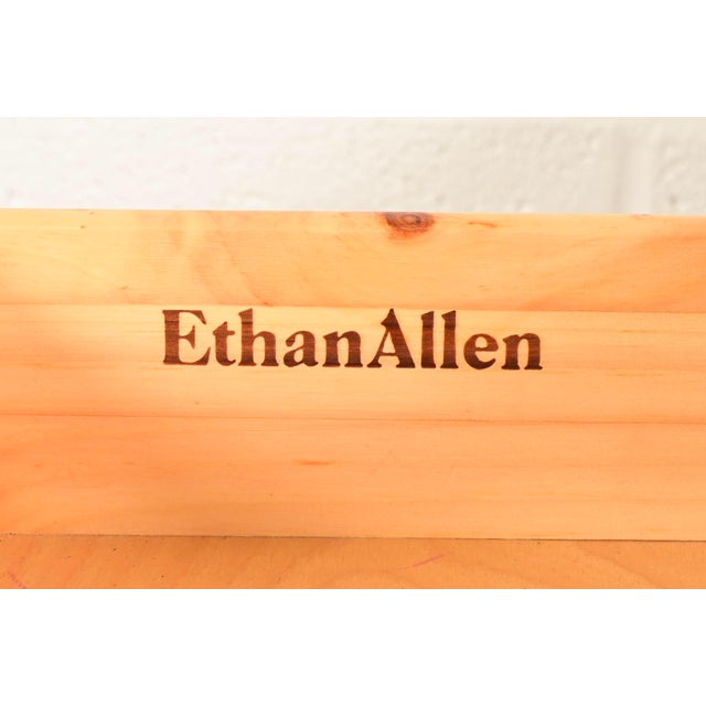 Brown Ethan Allen Early American Shaker Solid Pine Twelve-Drawer Dresser or Credenza For Sale - Image 8 of 13