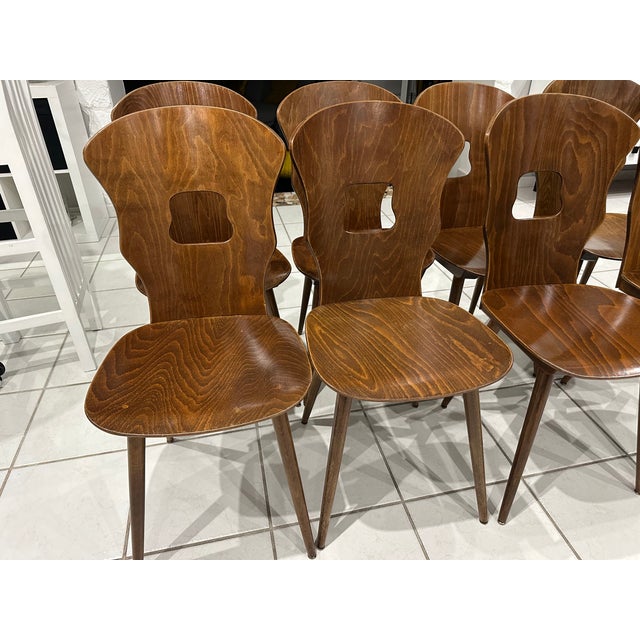 Vintage Bistro Dining Chairs from Baumann, 1970s, Set of 8 For Sale - Image 11 of 18