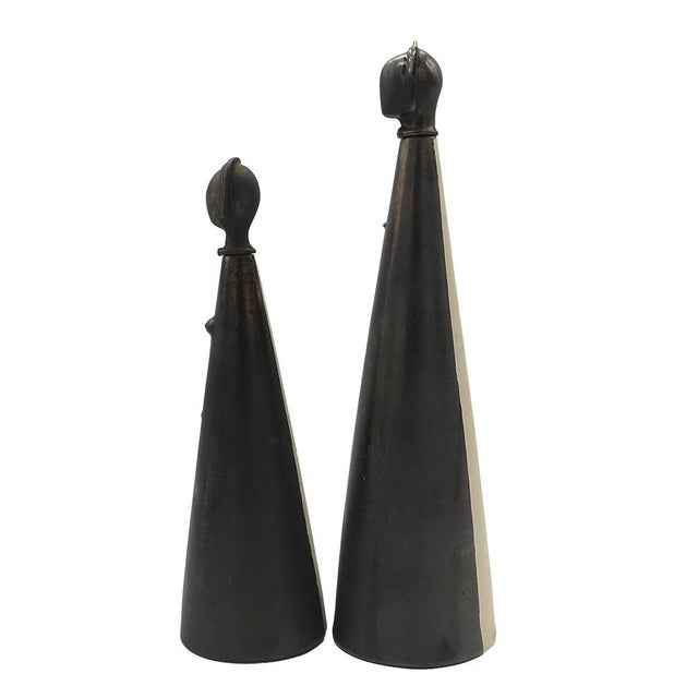 His and Her Ceramic Bottles from Chiminazzo, Italy, 1970s For Sale - Image 3 of 13