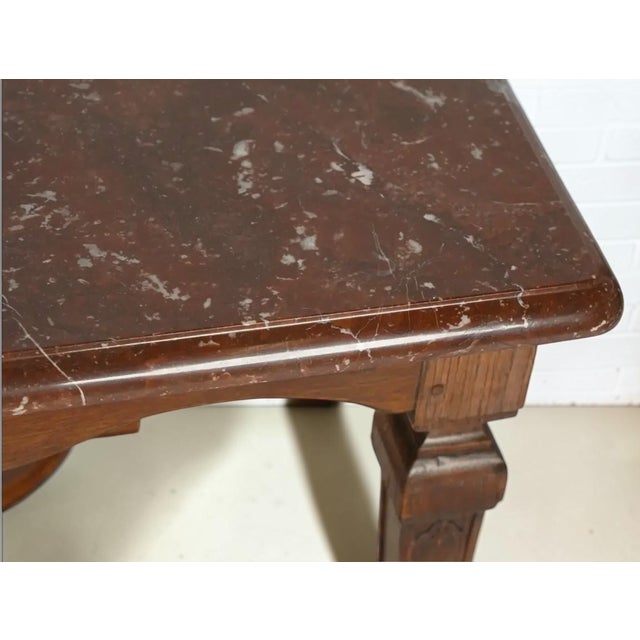 18th Century Antique 18th C French Country Marble Top Table For Sale - Image 5 of 5
