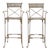 Neoclassical Styled Metal Bar Stools, Pair For Sale